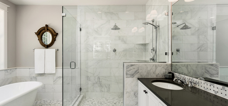 bathroom shower door installation in Upland